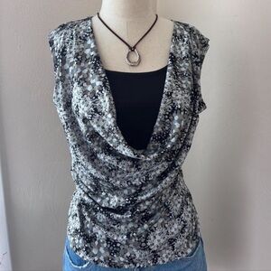 Chic Slinky Cowl Neck Vintage Tank Top